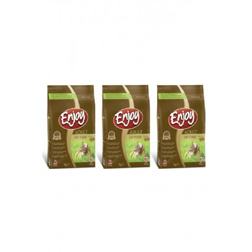 Enjoy Tavuklu Yetişkin Kedi Maması 1 Kg x 3 Adet