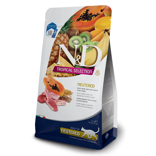 ND Tropical Selection Kuzu Etli Kısırlaştırılmış Kedi Maması 10 Kg