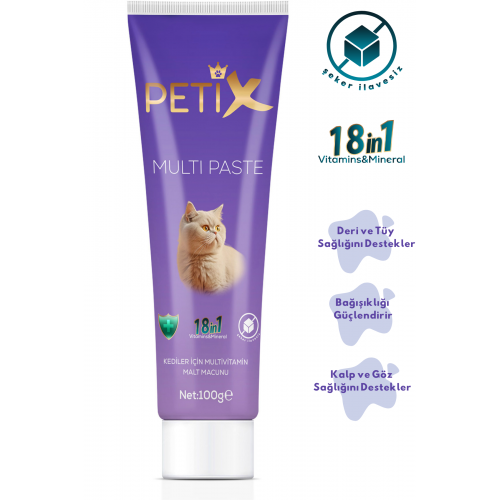Petix Multivitamin Kedi Macunu ve Tüy Yumağı Önleyici 100 gr