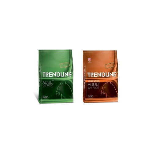 Trendline Yetişkin Kedi Tavuk - Kuzu Maması 1 Kg + 1 Kg
