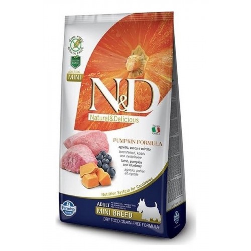 N & D Pumpkın Tahılsız Kuzu & Yabanmersini Yetişkin Mını 2,5 kg
