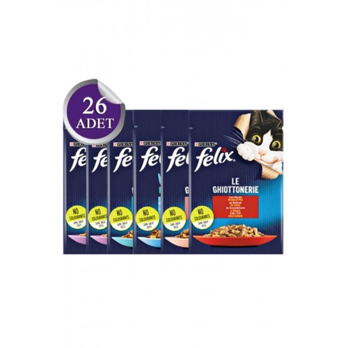 Felix Karışık Yaş Kedi Maması 85 gr X26 Adet 