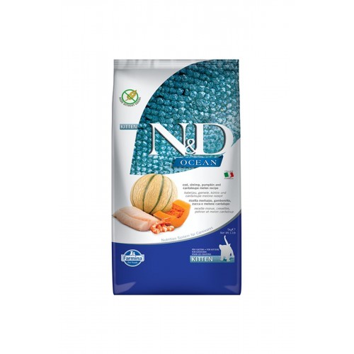 N & D Ocean Morina Balığı Balkabağı Karides Ve Kavunlu Yavru Kedi Maması 5 Kg