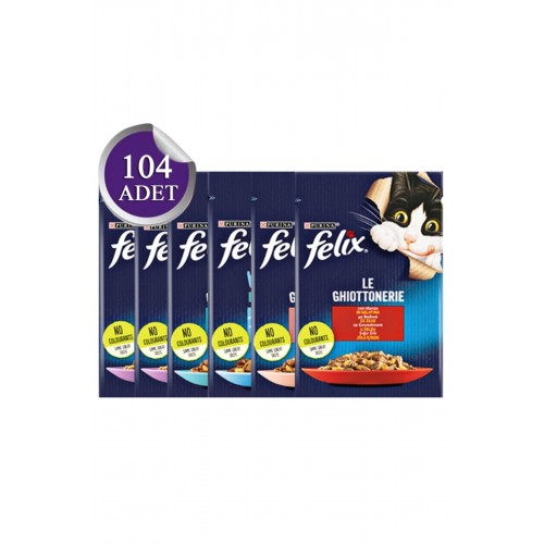Felix Karışık Yetişkin Yaş Kedi Maması 104 X 85 gr